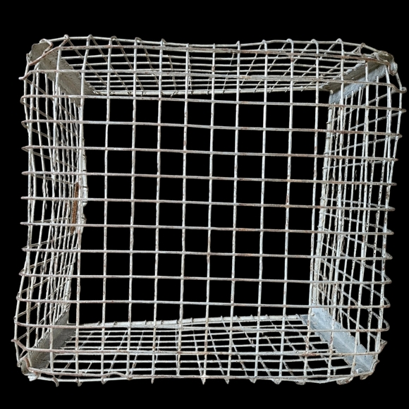 Vintage Wire Locker Basket 12x13x8 - Picture 2 of 3